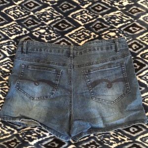 Holo denim shorts
